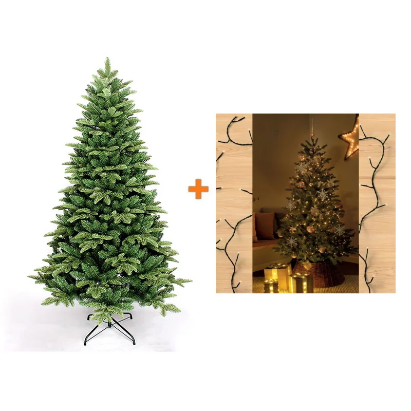 Komplet novogodišnja jelka Tara zelena 150cm + novogodišnje lampice Lumineo Basic 9m 120 LED toplo bele -1 Komplet novogodišnja jelka Tara zelena 150cm + novogodišnje lampice Lumineo Basic 9m 120 LED toplo bele -1