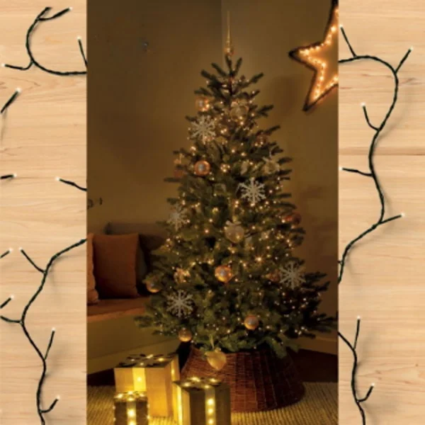 Komplet novogodišnja jelka Tara zelena 150cm + novogodišnje lampice Lumineo Basic 9m 120 LED toplo bele -5 Komplet novogodišnja jelka Tara zelena 150cm + novogodišnje lampice Lumineo Basic 9m 120 LED toplo bele -5