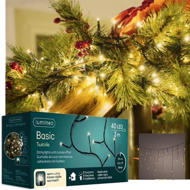 Lumineo novogodišnje LED lampice 96L 3.6m plamen sveće Lumineo novogodišnje LED lampice 96L 3.6m plamen sveće