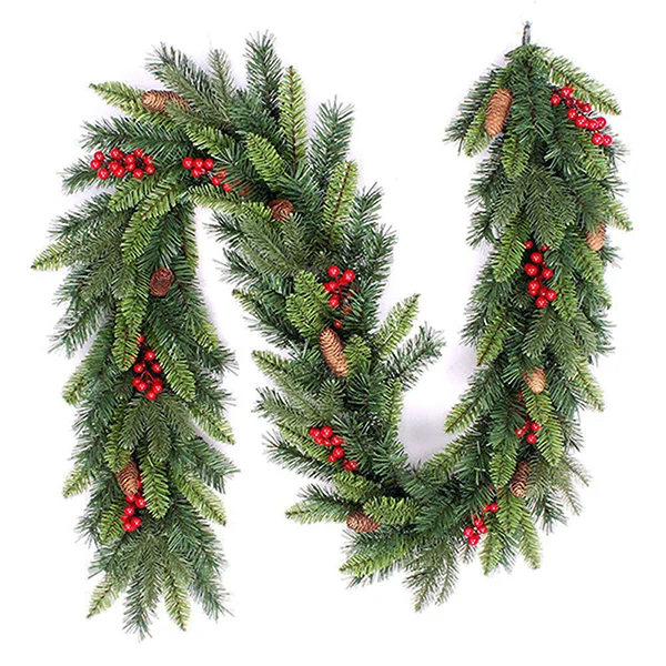 Novogodišnja veštačka girlanda sa ukrasima 200 cm Novogodišnja veštačka girlanda sa ukrasima 200 cm