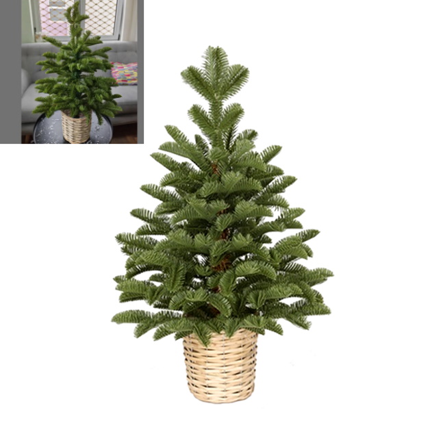 Novogodišnja jelka u saksiji zelena 90cm