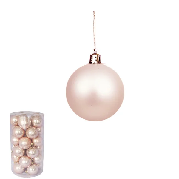 Novogodišnje roze kugle prečnika 5 cm u pakovanju od 30 komada Novogodišnje roze kugle prečnika 5 cm u pakovanju od 30 komada