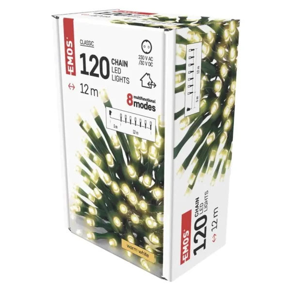 Emos novogodišnje LED lampice zelene 18m toplo bele MTG-D4AW09