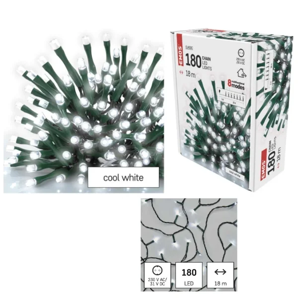 Emos novogodišnje LED lampice 18m hladno bele MTG-D4AC09 Emos novogodišnje LED lampice 18m hladno bele MTG-D4AC09