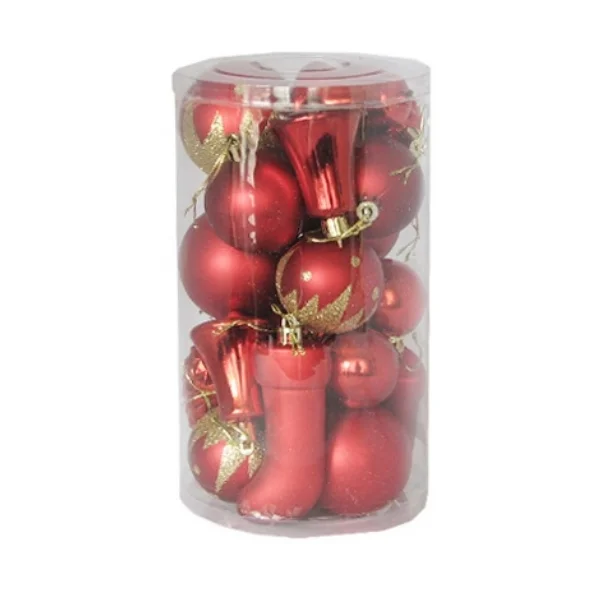 Novogodišnje raznobojne ukrasne kugle 6 cm u pakovanju od 24 komada Novogodišnje raznobojne ukrasne kugle 6 cm u pakovanju od 24 komada