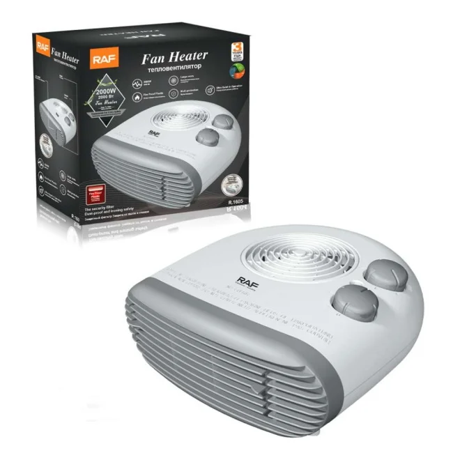 Raf kalorifer 2000W belo sivi R.1605