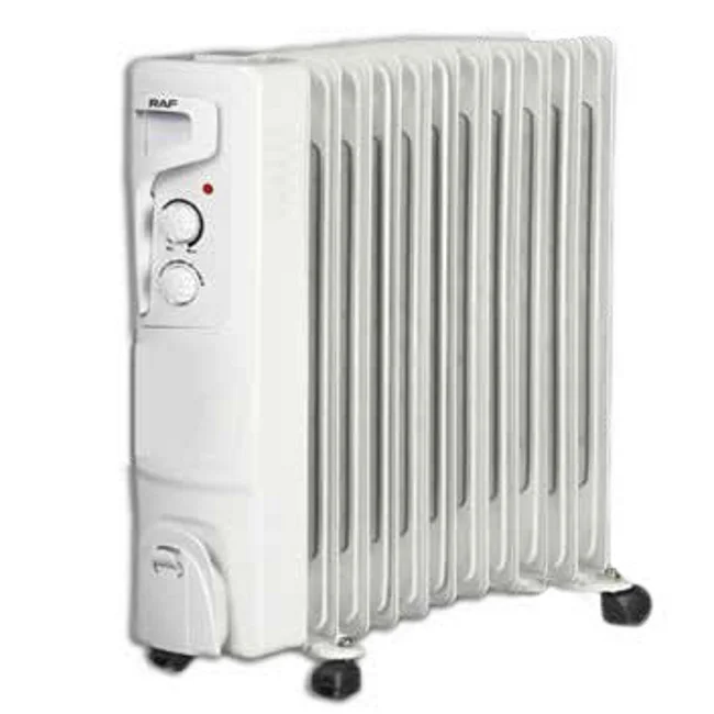 Raf uljni radijator sa ventilatorom 9 rebara 2000W beli R.0931P Raf uljni radijator sa ventilatorom 9 rebara 2000W beli R.0931P