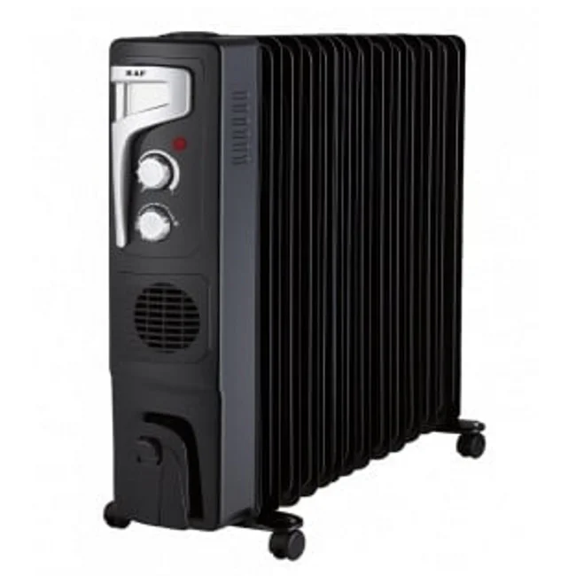 Raf uljni radijator sa ventilatorom 13 rebara 2900W crni R.1329B