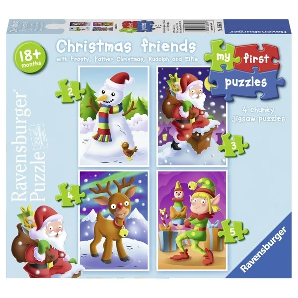 Ravensburger slagalica moje prve puzle 4 u 1 božićna tema RA06854 Ravensburger slagalica moje prve puzle 4 u 1 božićna tema RA06854