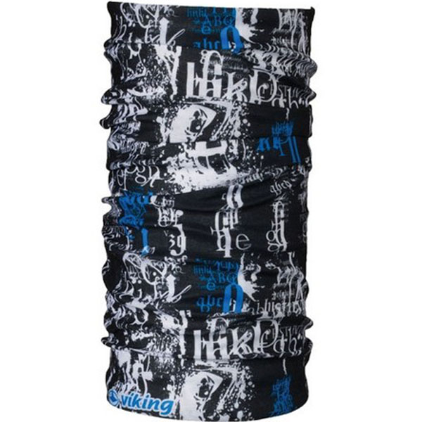 Ski bandana Viking Dark black-white-blue-9