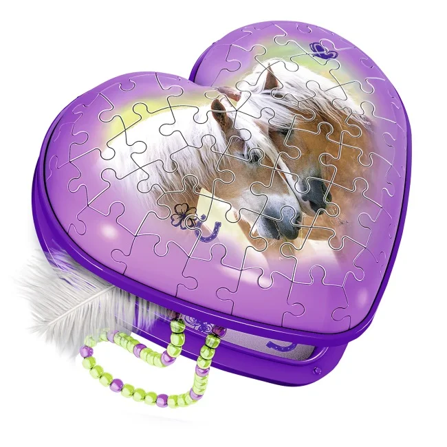 Ravensburger 3D puzzle kutija u obliku srca sa konjem RA12119 Ravensburger 3D puzzle kutija u obliku srca sa konjem RA12119