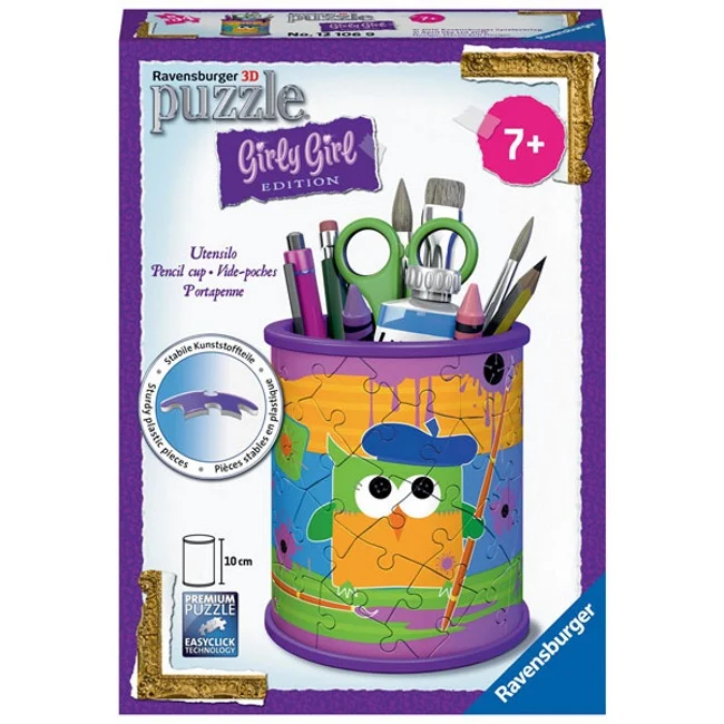 Ravensburger 3D puzzle šolja za olovke sa sovama RA12106 Ravensburger 3D puzzle šolja za olovke sa sovama RA12106
