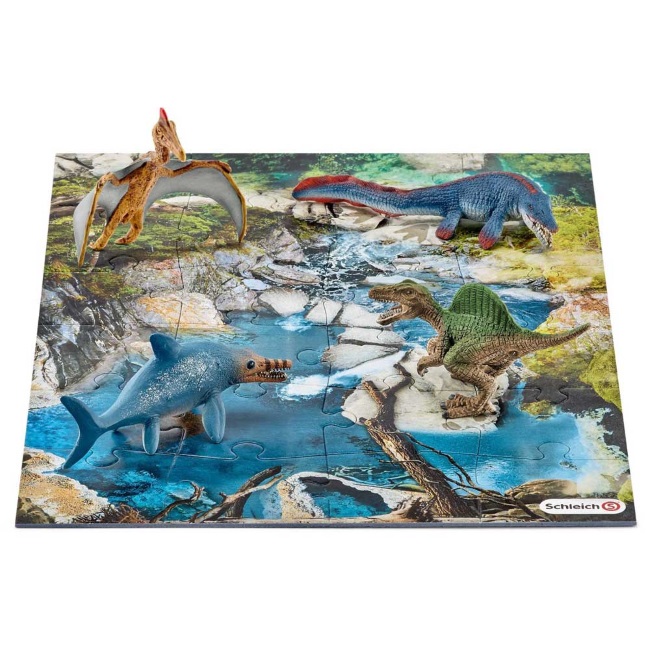 Schleich Mali dinosaurus sa podlogom od puzli 42330
