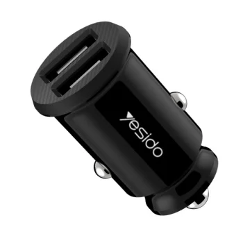 Yesido punjač za auto sa 2 USB porta 5V-2.4A 12V/24V Yesido punjač za auto sa 2 USB porta 5V-2.4A 12V/24V